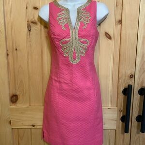 Lilly Pulitzer Pink Embellished Sheath Mini Dress